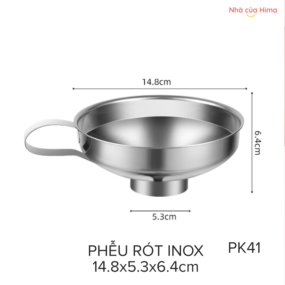 Phễu rót inox miệng lớn 14.8x5.3x6.4cm