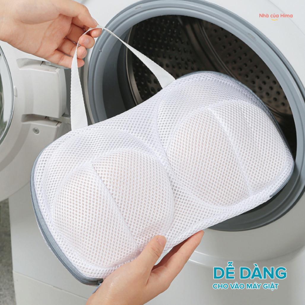 Túi Lưới Giặt Áo Lót, Đồ Lót - Túi Giặt Áo Ngực Chuyên Dụng Vải Dày Màu Xám