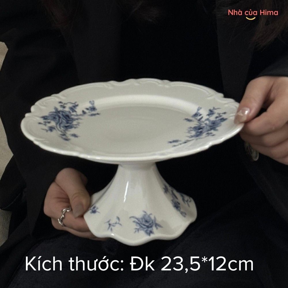 Khay sứ BLUE & White đĩa sâu (23,5cm*12)