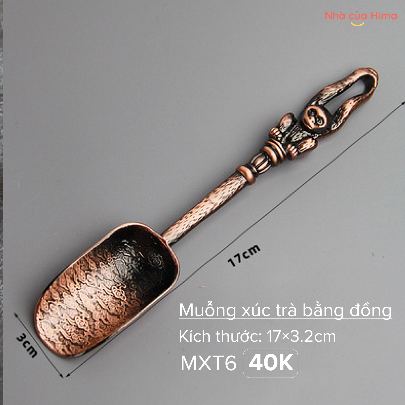 Muỗng xúc trà bằng đồng MXT6