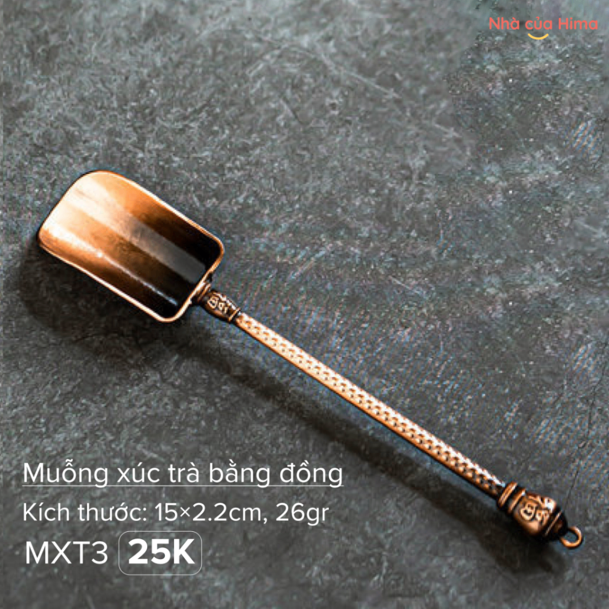 Muỗng xúc trà bằng đồng MXT3