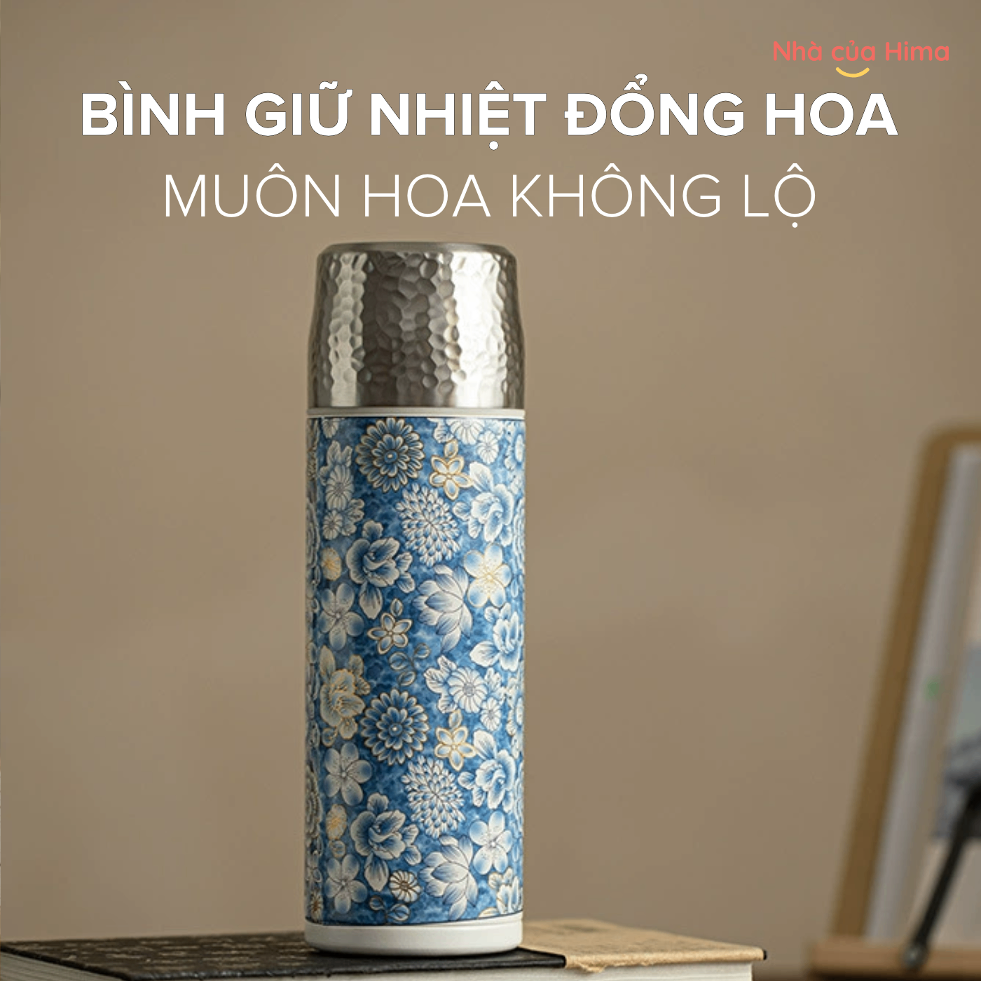 Bình giữ nhiệt đổng hoa 480ml