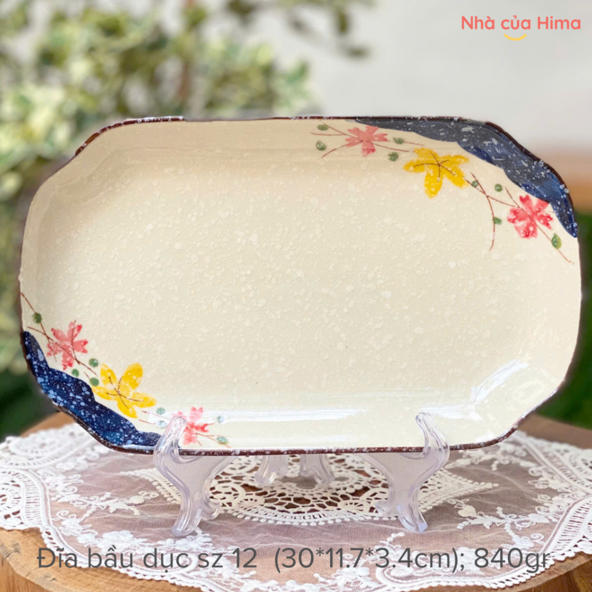 Đĩa bầu dục hoa cúc dại sz 12