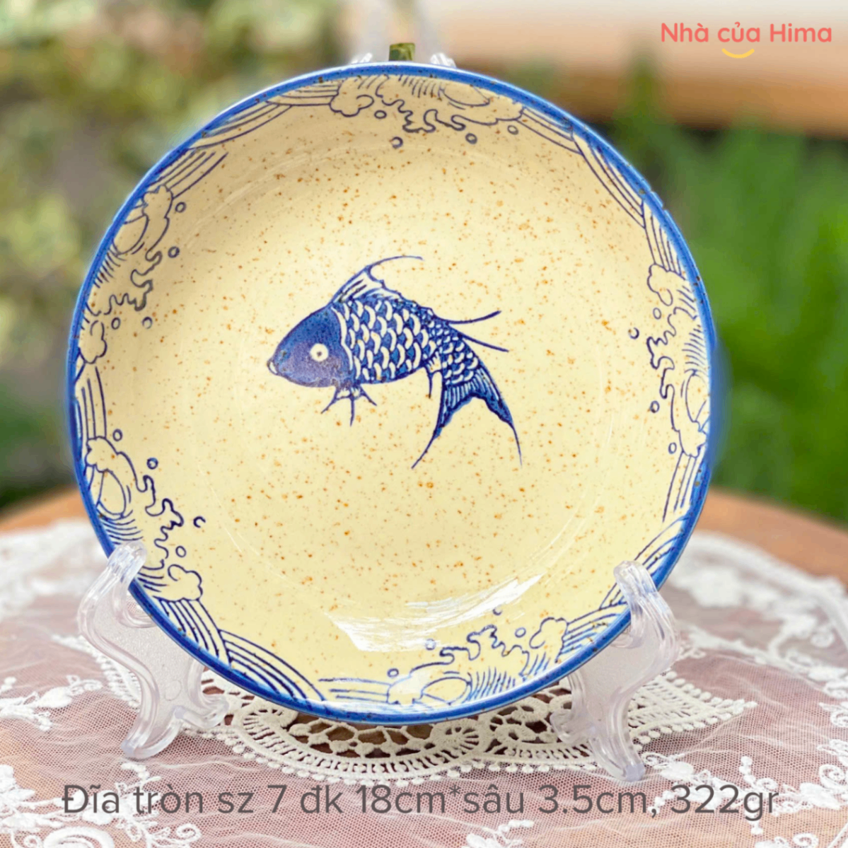 Đĩa tròn cá chép sz 7 đk 18cm