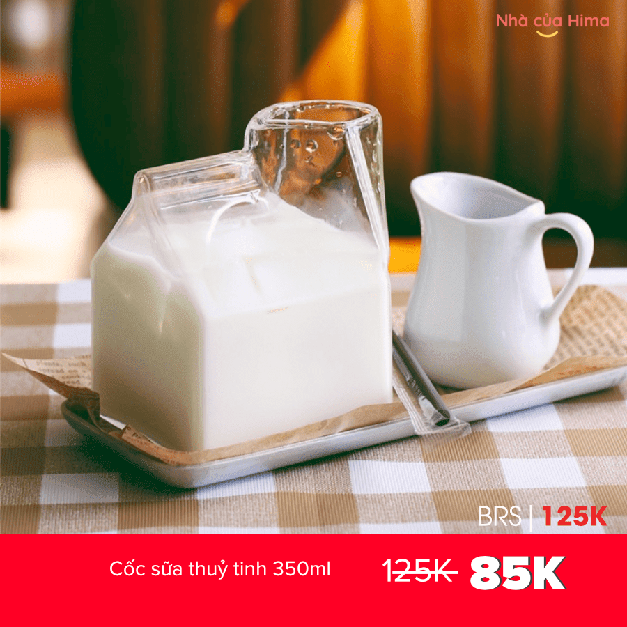 Bình rót sữa thuỷ tinh  350ml