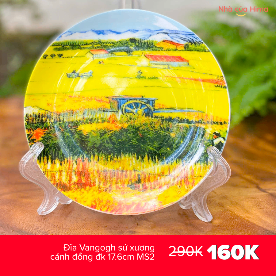 Đĩa Vangogh cánh đồng đk 17.6cm MS2