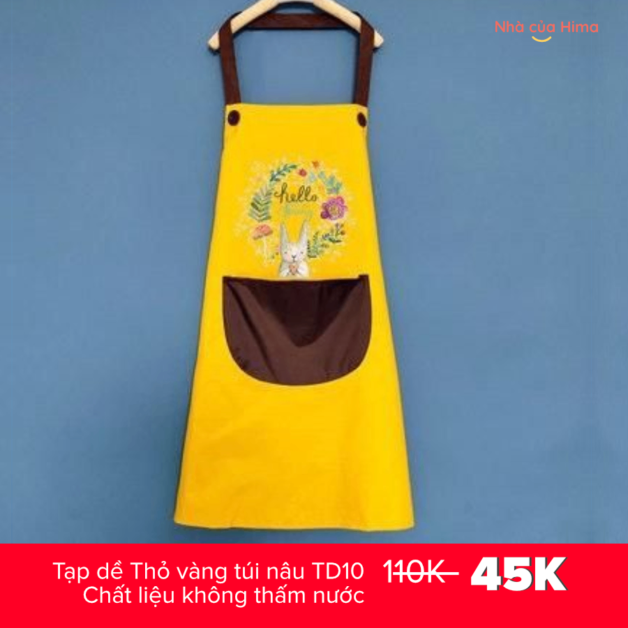 Tạp dề Thỏ vàng túi nâu