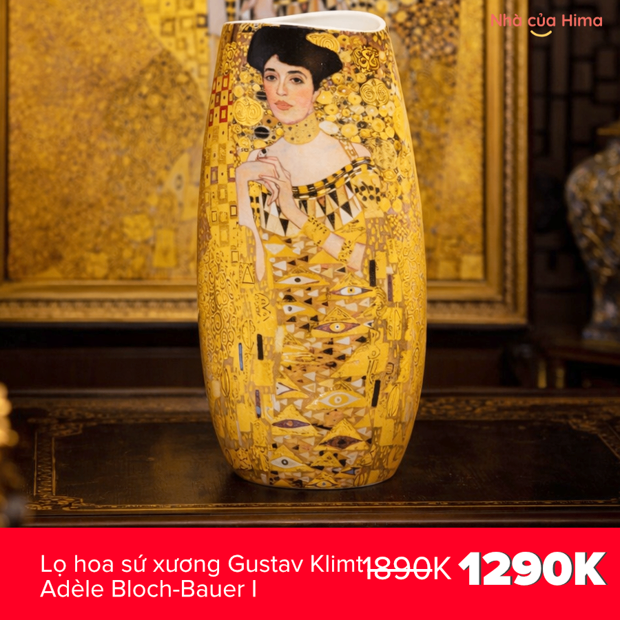 Lọ hoa sứ xương Gustav Klimt Adèle Bloch-Bauer I