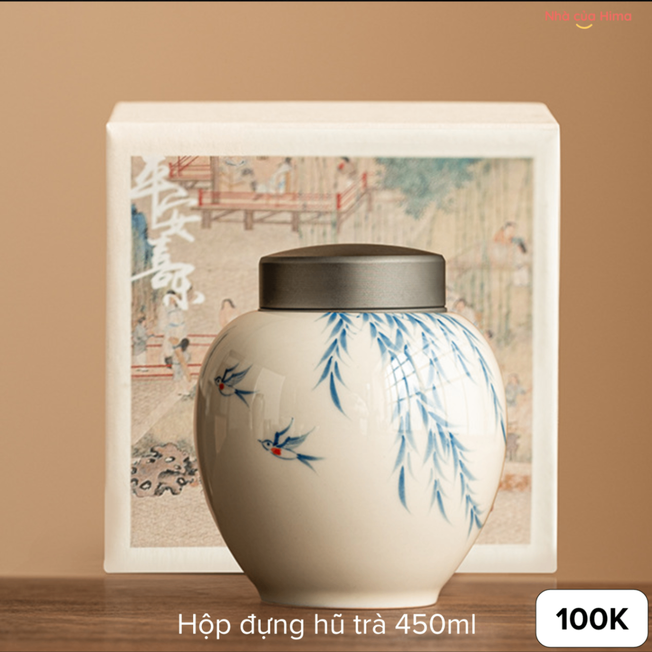 Hộp quà tặng đựng hũ trà 450ml