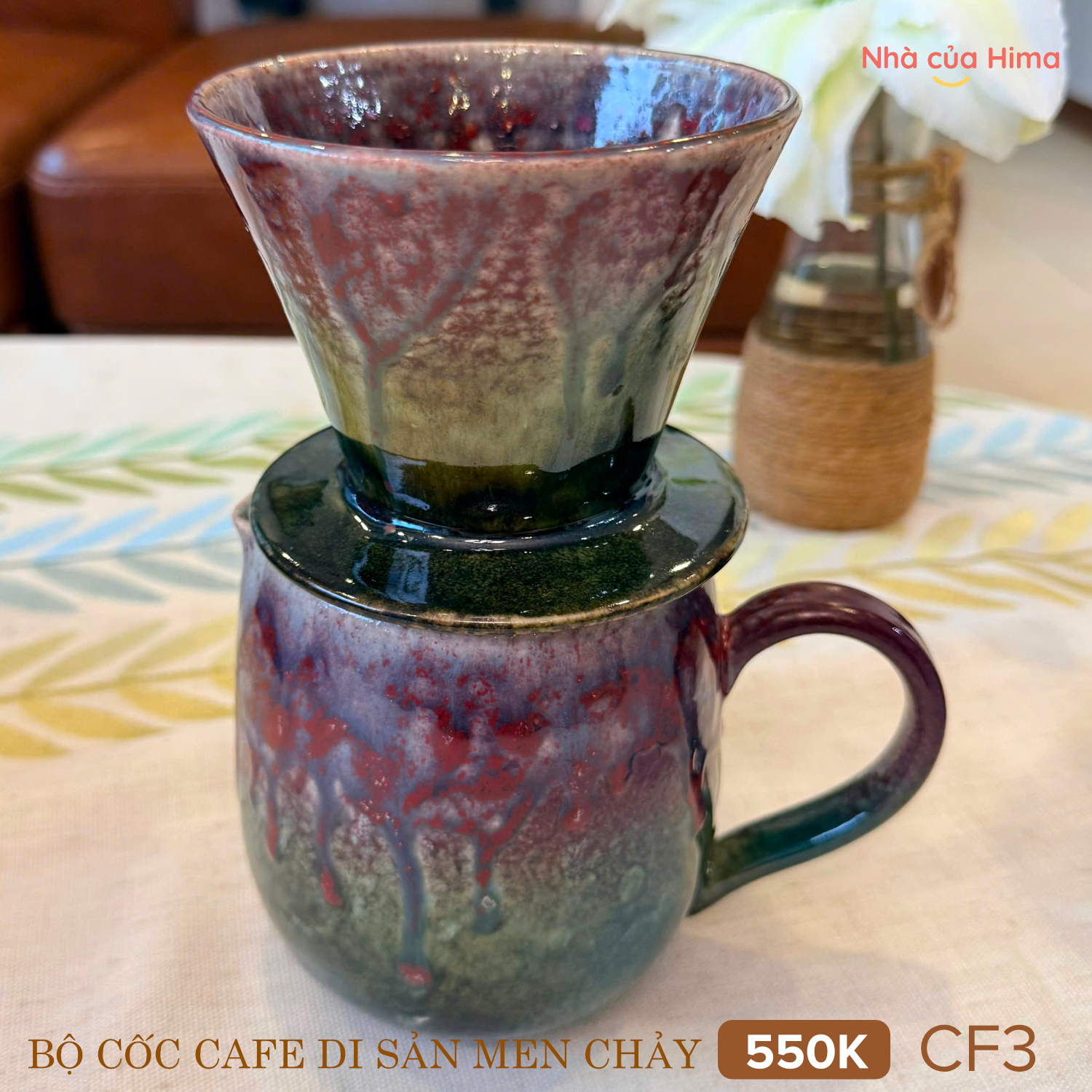 Bộ cafe men chảy 1 - Cf3