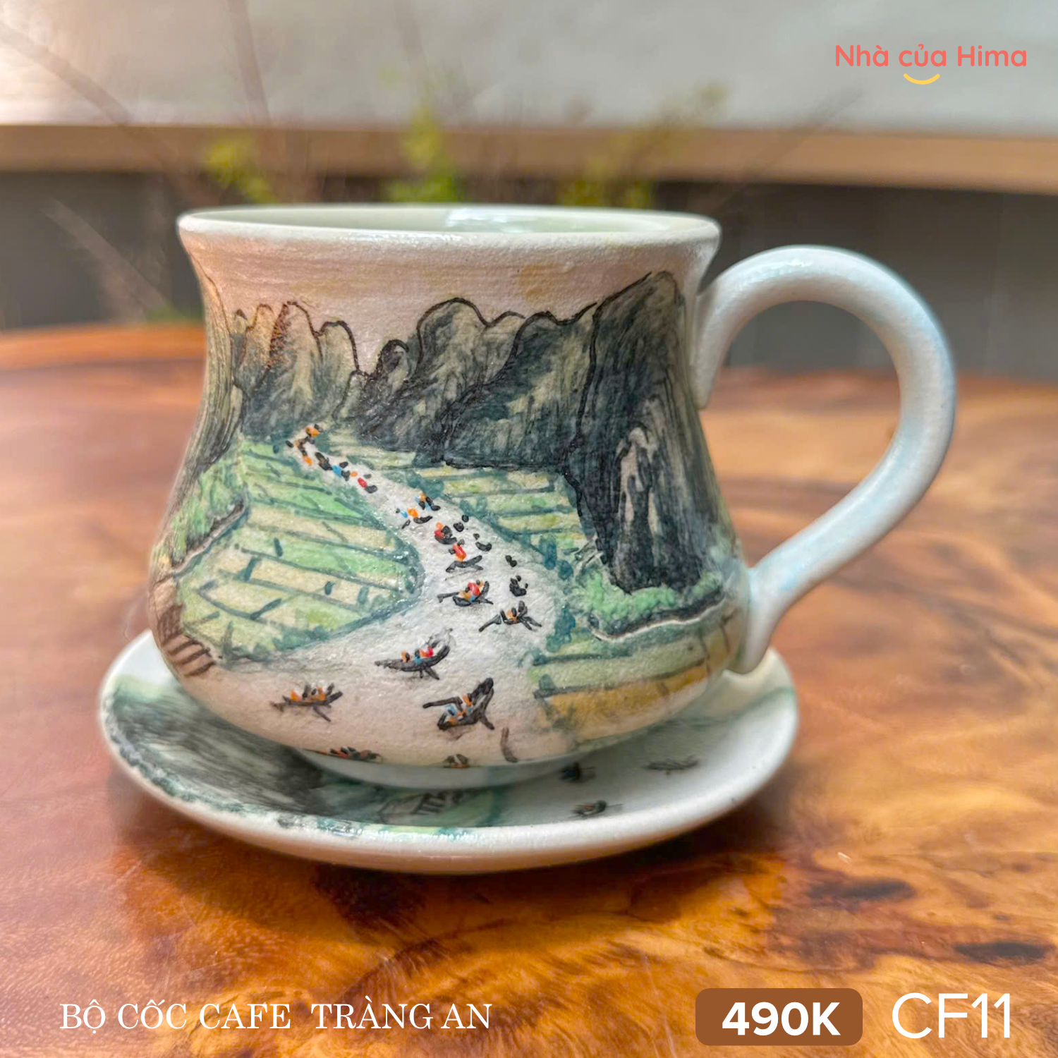 Bộ cốc cafe di sản Tràng An (Bộ cốc cafe và đĩa)