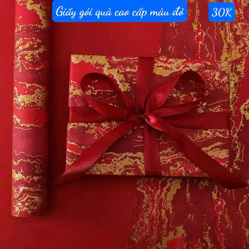 Giấy gói quà cao cấp màu đỏ - GGQ10