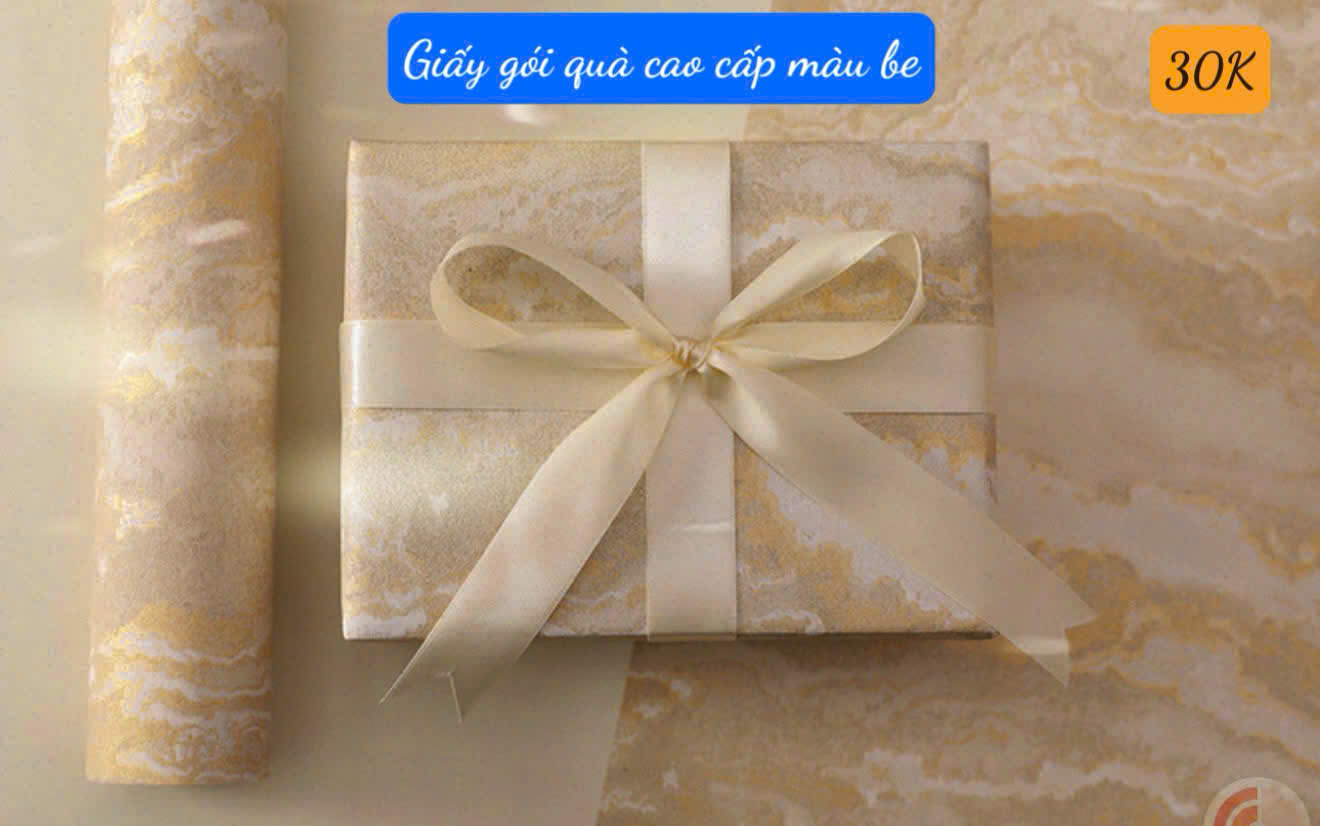 Giấy gói quà cao cấp màu be - GGQ12