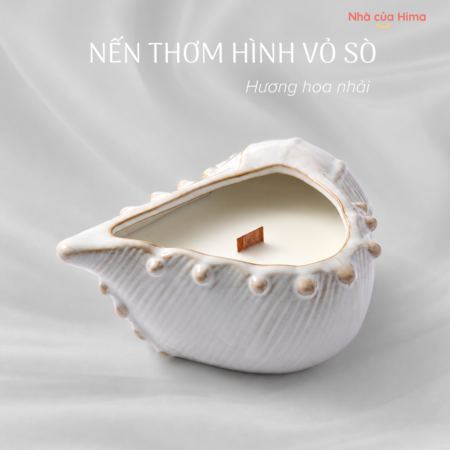 Nến thơm vỏ sò hương hoa nhài HQNT16