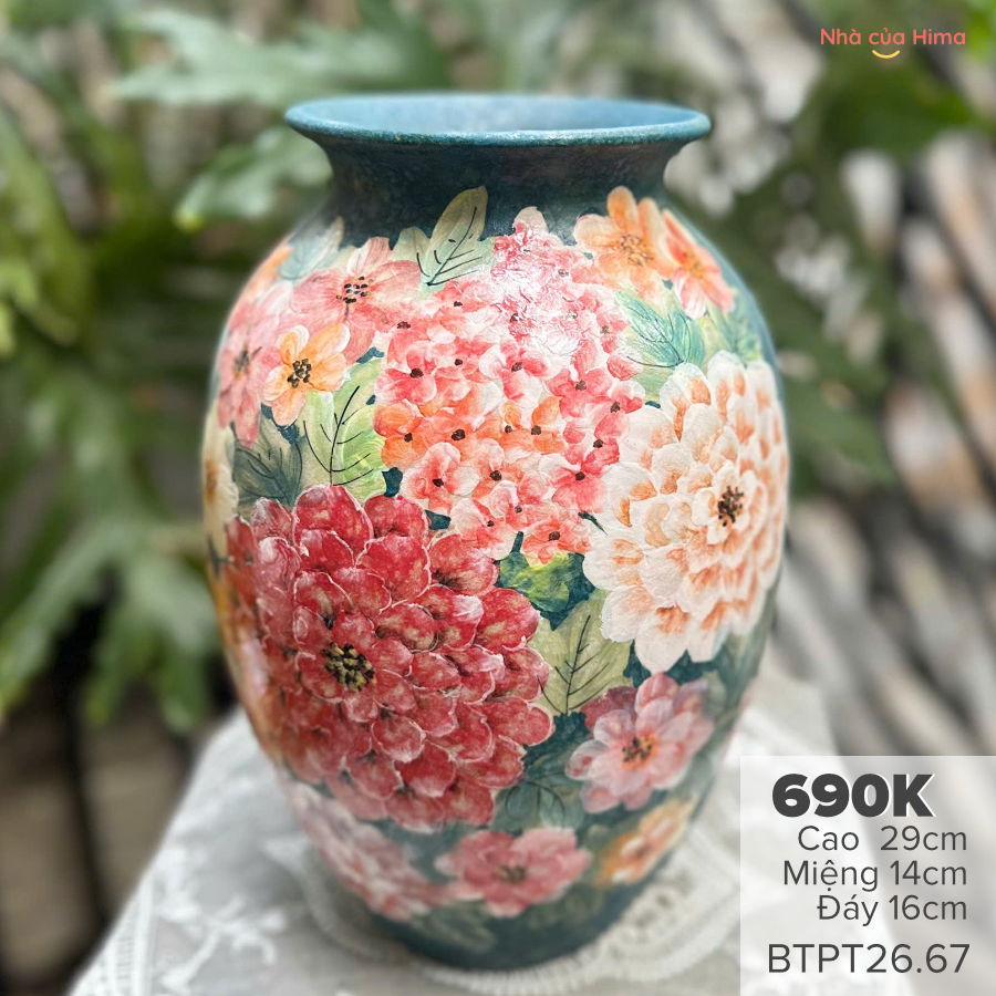 Vò tròn miệng loe gốm Phong Thu BTP26.67