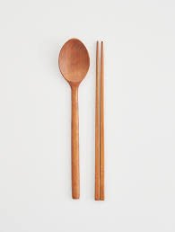 ộ Muỗng Đũa Gỗ Tự Nhiên Thiết Kế Tối Giản Cao Cấp (Dài 23cm)