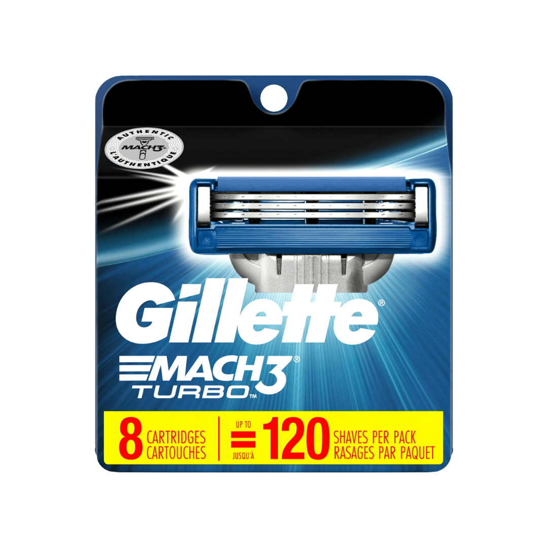 Bộ 8 Lưỡi Dao Thay Thế Gillette Mach3 Turbo – Chính Hãng