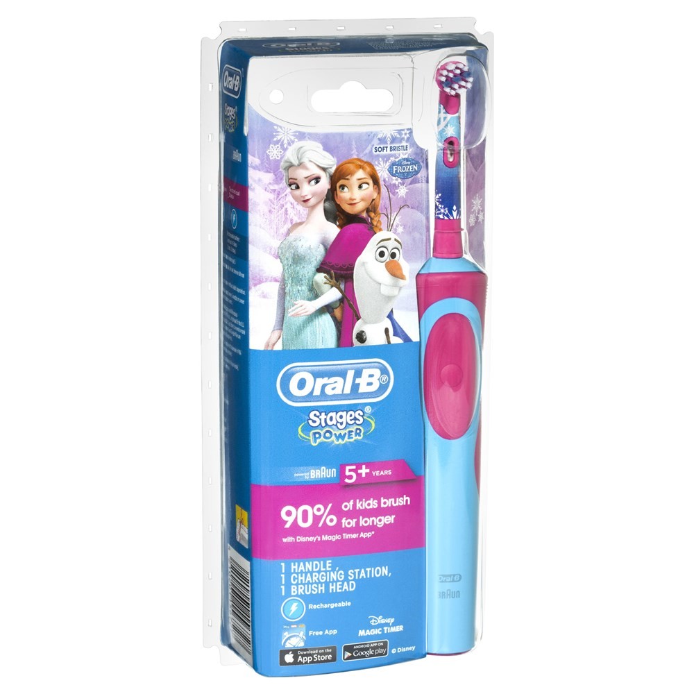 Bàn Chải Đánh Răng Điện Cho Bé Oral-B Stages Power Braun - Disney Frozen (Dành cho trẻ 5+)