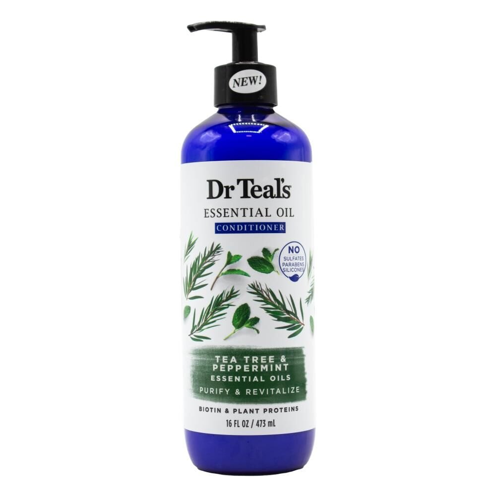 Dầu Xả Tinh Dầu Dr Teal’s Essential Oil Conditioner – Tea Tree & Peppermint Purify & Revitalize (Chai 473ml).