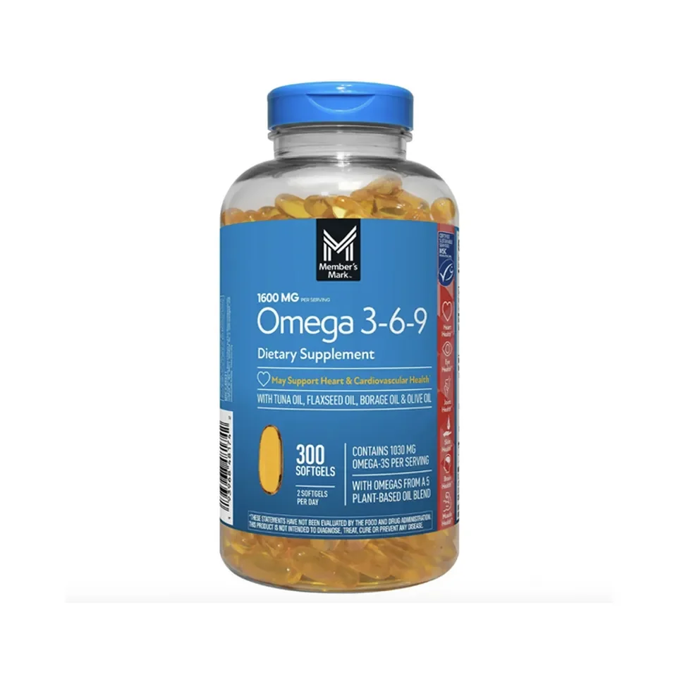 Viên Uống Hỗ Trợ Tim Mạch Member's Mark Omega 3-6-9 (Hộp 300 Viên)