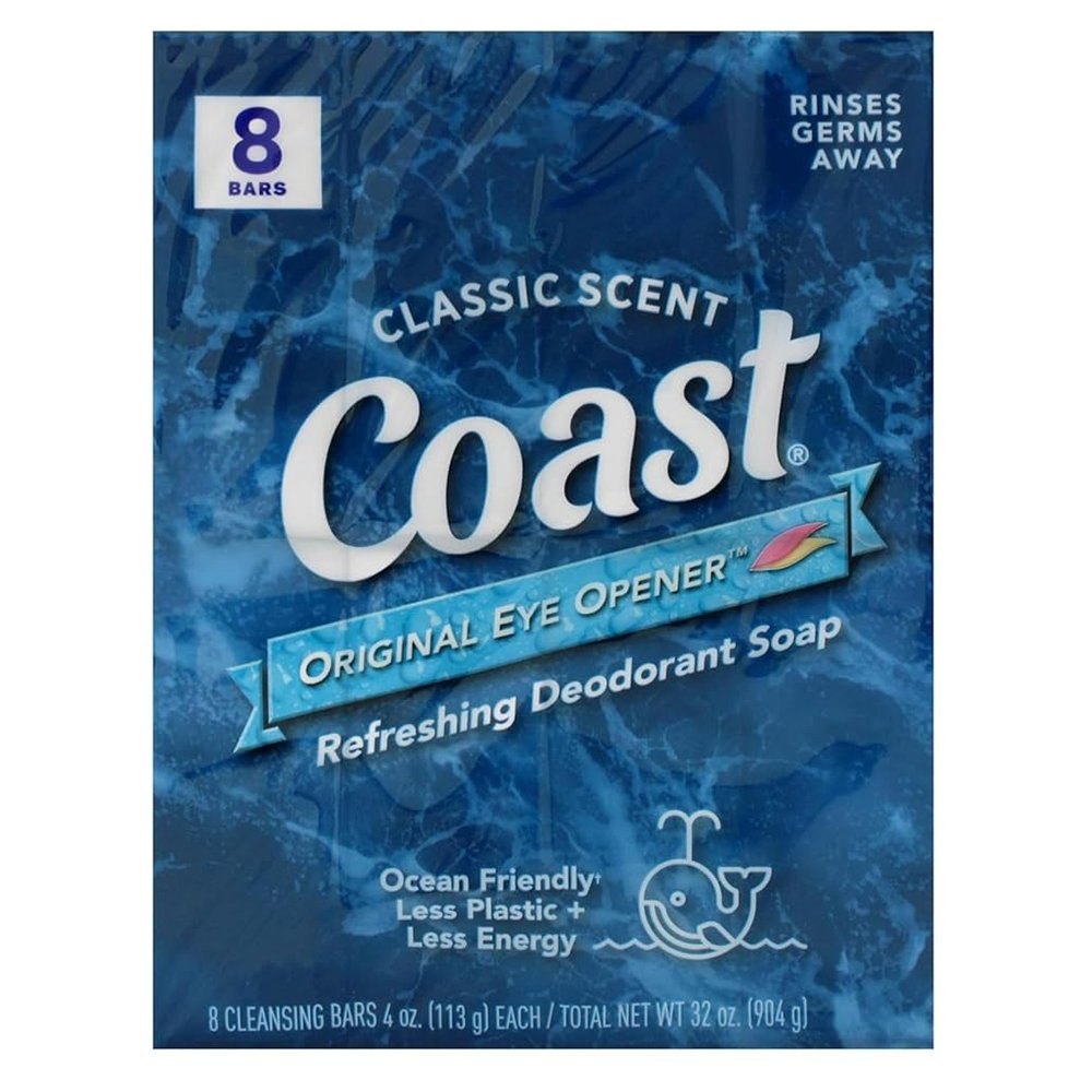 Lốc 8 Cục Xà Bông Khử Mùi Coast Classic Scent Original Eye Opener (8 x 113g)
