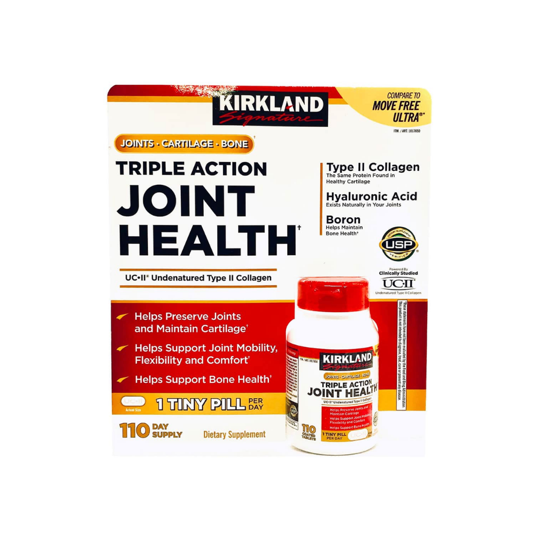 KIRKLAND SIGNATURE TRIPLE ACTION JOINT HEALTH 110 COATED TABLETS