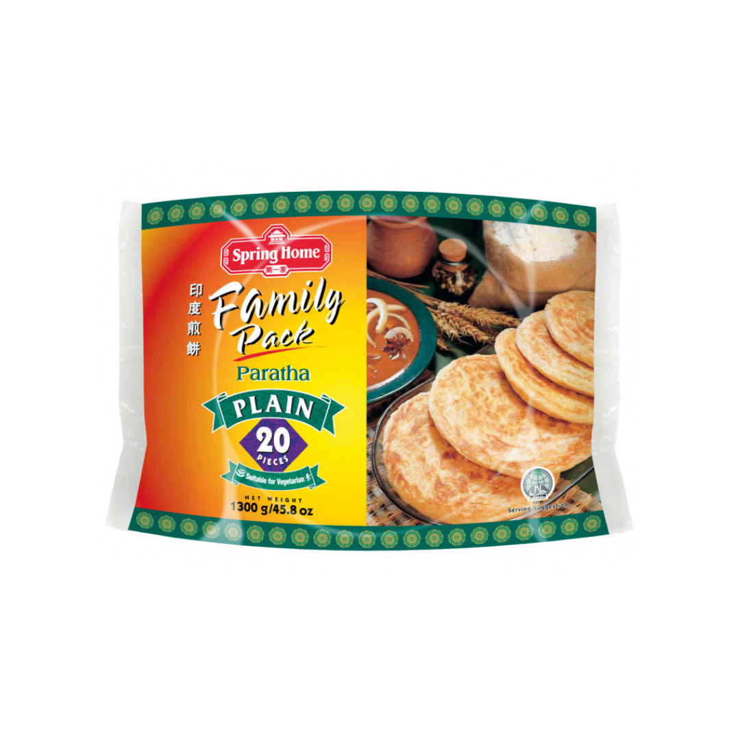 Bánh Roti Paratha Spring Home Family Pack Plain 1.3kg (20 Miếng)