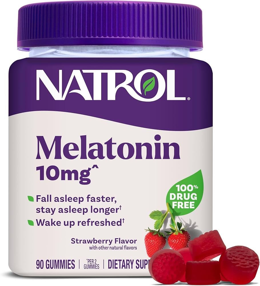 Kẹo Dẻo Hỗ Trợ Giấc Ngủ Natrol Melatonin 10mg Strawberry Flavor - Hộp 90 Viên