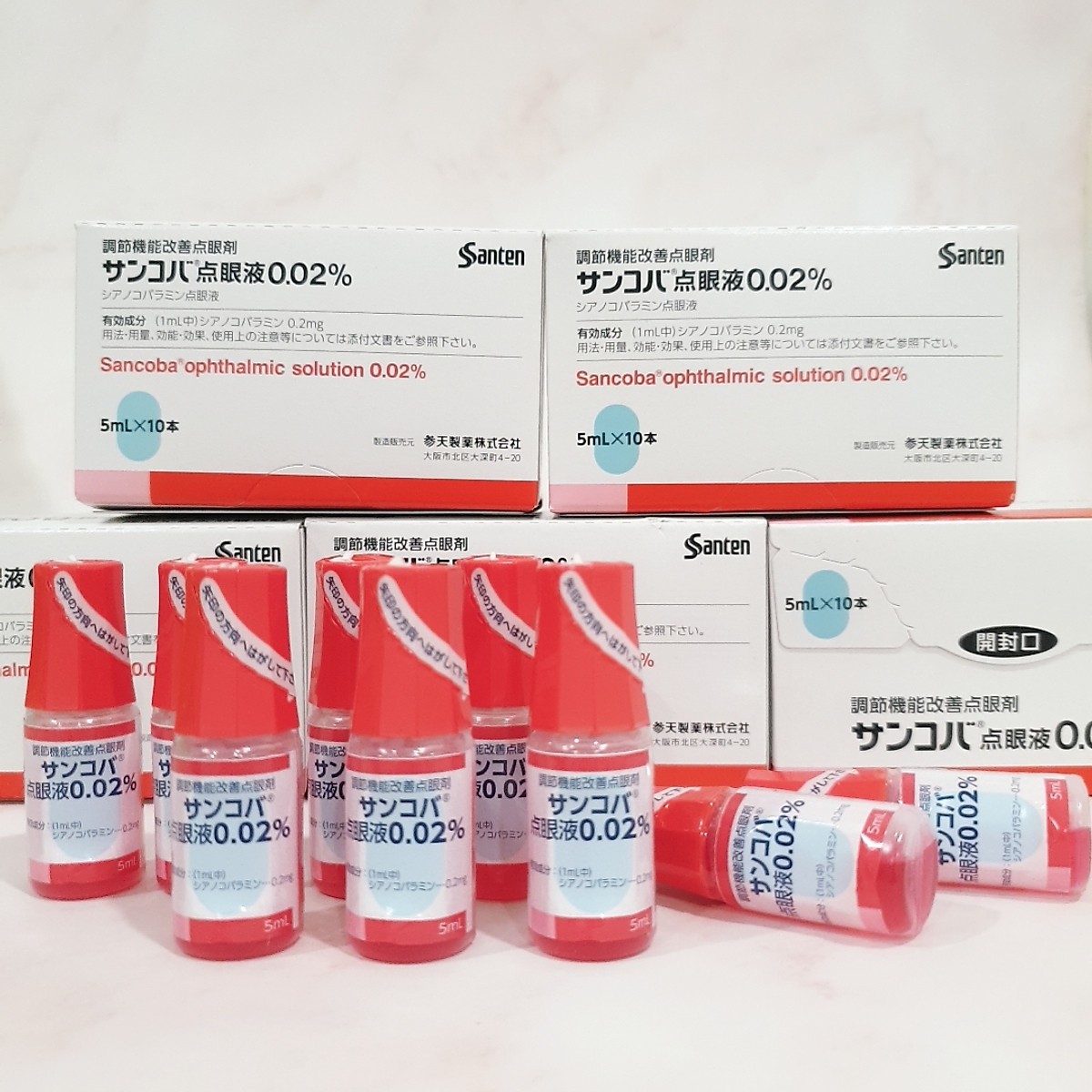 Dung Dịch Nhỏ Mắt Sancoba Ophthalmic Solution 0.02% - Hỗ Trợ Cải Thiện Điều Tiết Mắt (Hộp 10 Chai * 5Ml)