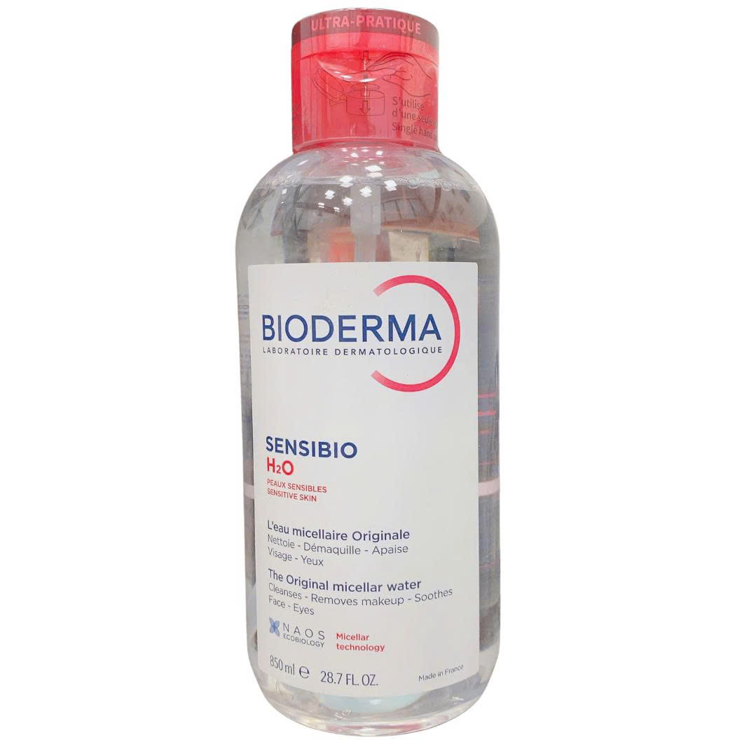 Nước Tẩy Trang Dành Cho Da Nhạy Cảm Bioderma Sensibio H2O Micellar Water – Phiên Bản Vòi Nhấn Siêu Tiện Lợi (Chai 850ml).