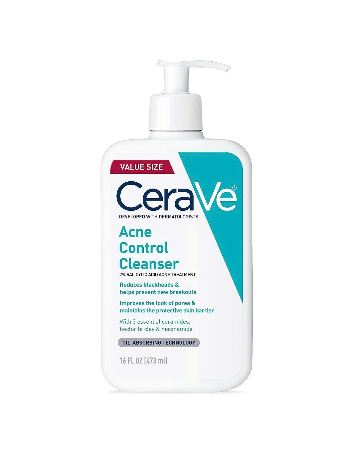 Sữa Rửa Mặt Cho Da Mụn CeraVe Acne Control Cleanser – 2% Salicylic Acid Acne Treatment (Chai 473ml).