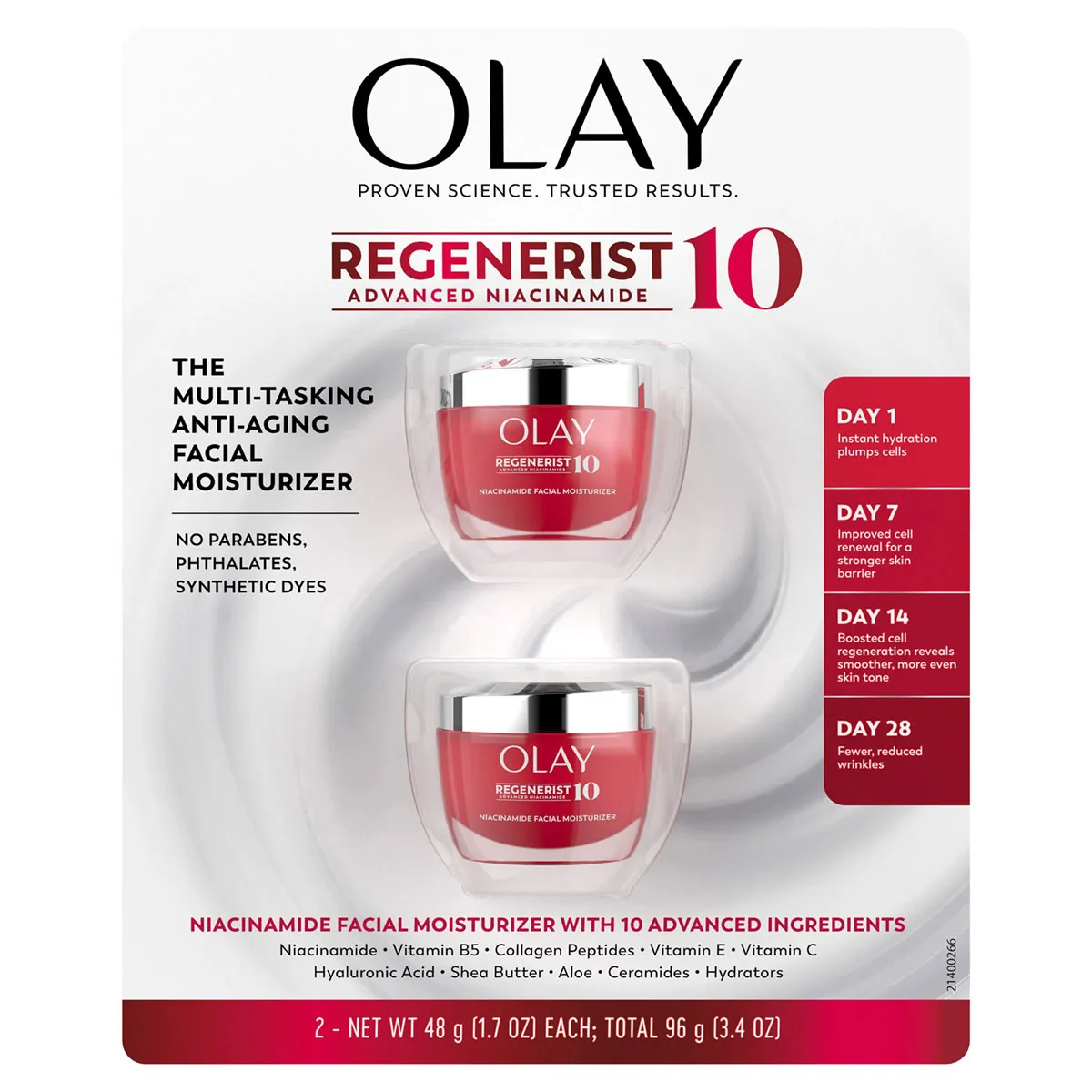 Bộ 2 Hũ Kem Dưỡng Chống Lão Hóa Olay Regenerist 10 Advanced Niacinamide (2 x 48g)
