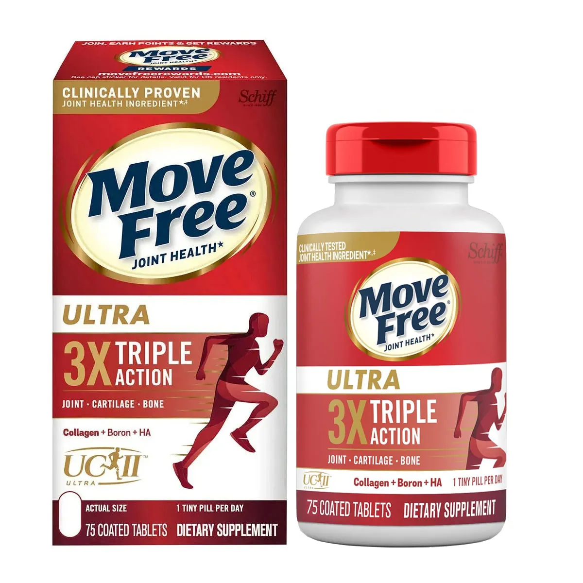 Viên Uống Hỗ Trợ Xương Khớp Move Free Ultra Triple Action Schiff, 75 Viên