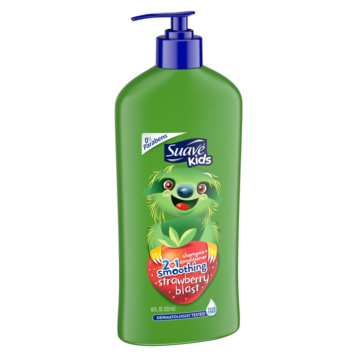 Sữa Tắm Gội Toàn Thân Cho Bé Suave Kids 2-in-1 Smoothing Strawberry Blast (Chai 532ml)