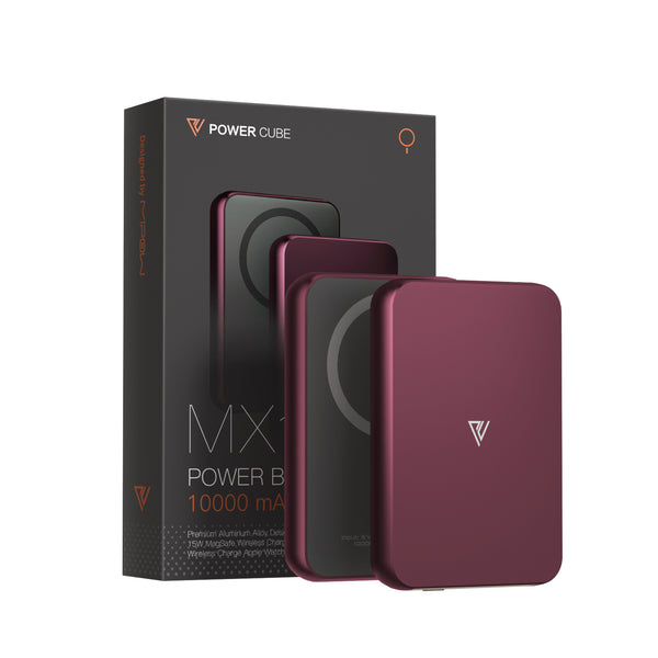 Pin dự phòng quyền lực POWERCUBE by MIPOW (USA) 3-in-1 Ultra-Slim MagSafe (10000mAh) – Chứng chỉ CCC (Tương thích Apple Watch/Airpods) – MX10