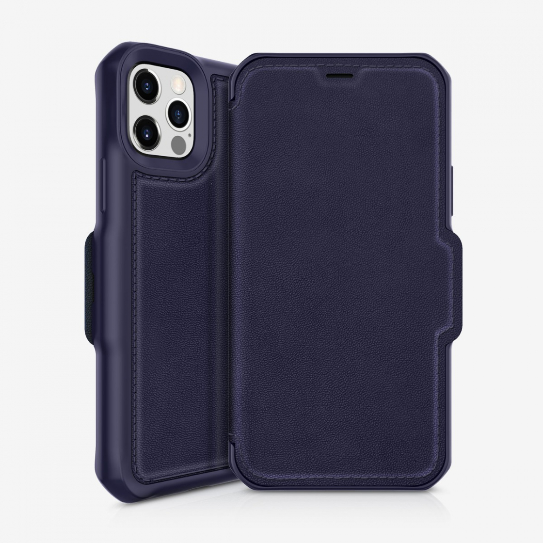 ỐP LƯNG KHÁNG KHUẨN VÀ CHỐNG SỐC QUÂN SỰ ITSKINS (PHÁP) HYBRID FOLIO LEATHER DROP SAFE 3M/10FT IPHONE 12/12PRO/12PROMAX