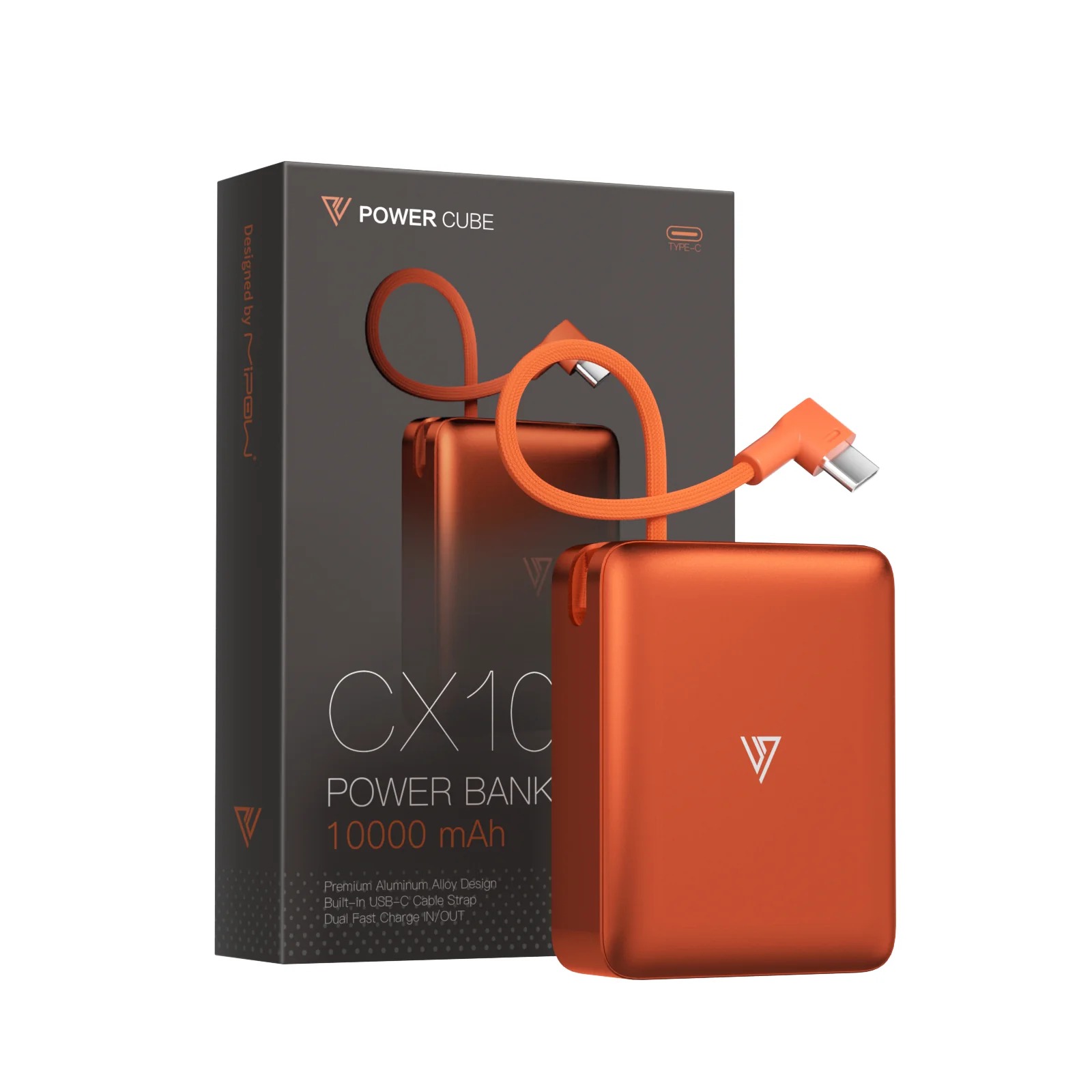 Pin dự phòng siêu nhỏ POWERCUBE by MIPOW (USA) Ultra-Mini Aluminum (10000 mAh) Chứng chỉ CCC – CX10