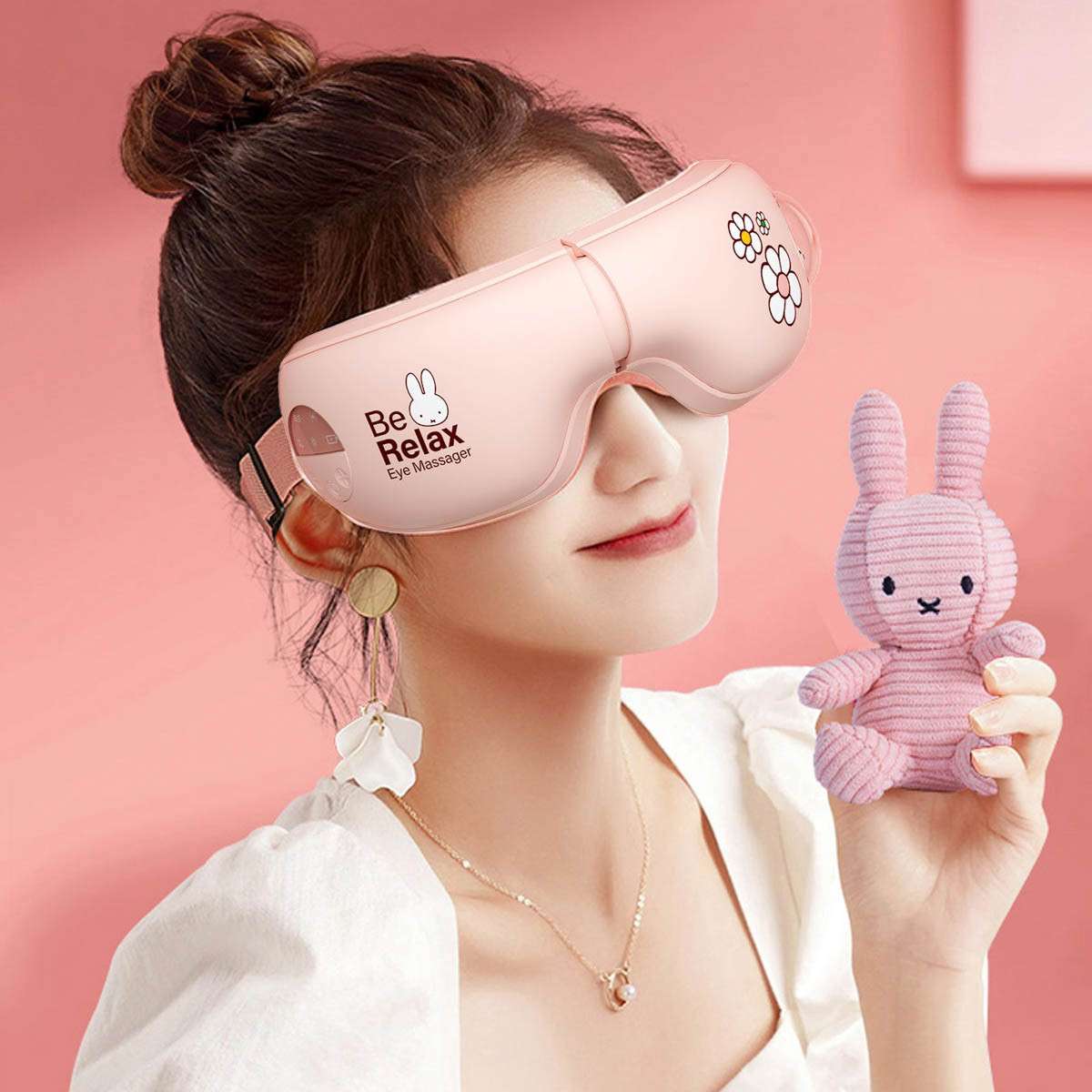Máy Massage mắt 5 chế độ Mipow Miffy Foldable 3D Eye Massager CI502-MF-PK