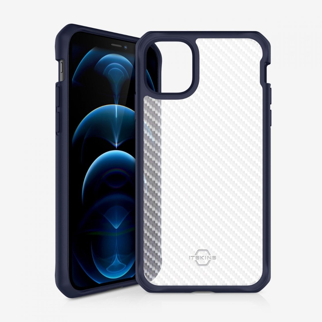 ỐP LƯNG KHÁNG KHUẨN VÀ CHỐNG SỐC QUÂN SỰ ITSKINS (PHÁP) HYBRID TEK DROP SAFE 3M/10FT IPHONE 12 MINI