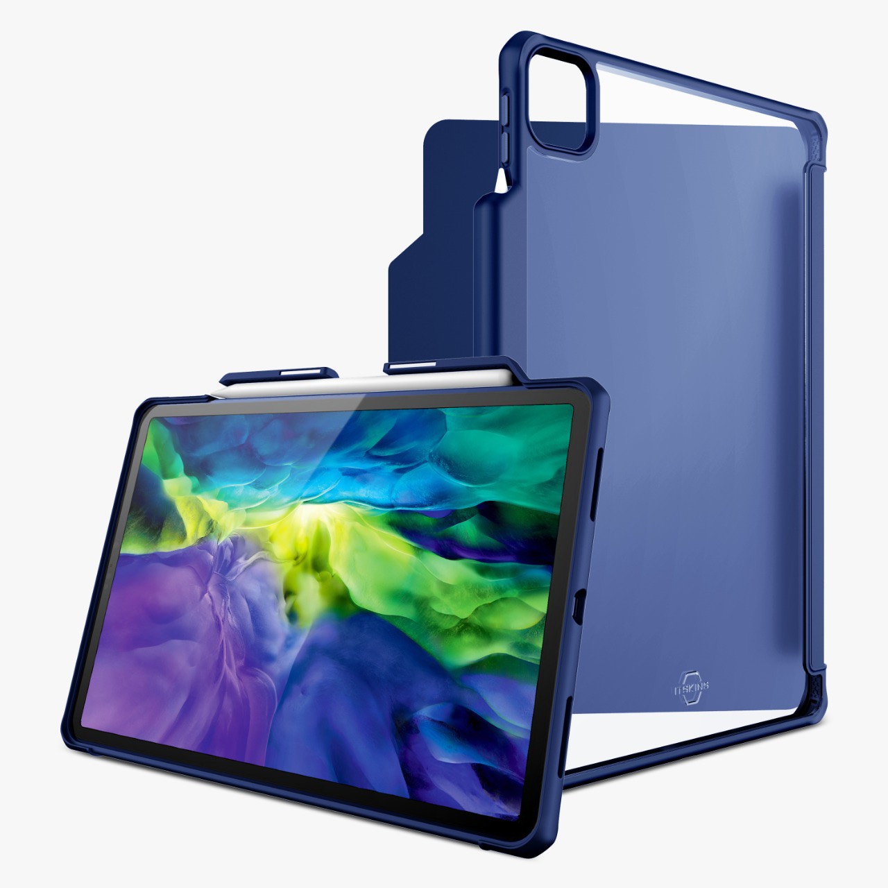 BAO DA KHÁNG KHUẨN VÀ CHỐNG SỐC QUÂN SỰ ITSKINS (PHÁP) HYBRID SOLID FOLIO DROP TEST 3M FOR IPAD 12.9-INCH M1 2021 APP3-HBSFO
