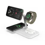 BỘ SẠC KHÔNG DÂY HYPERJUICE NEXT Qi2 MAGNETIC CHARGING STAND 4-IN-1 PORTABLE & TRAVEL ( ĐI KÈM ADAPTER SẠC 45W) – HJ3004WHGL