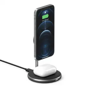 BỘ SẠC KHÔNG DÂY MAGSAFE HYPERJUICE MAGNETIC 2 IN 1 WIRELESS CHARGING STAND IPHONE 13 I 12 SERIES & AIRPODS-HJ461