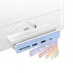 CỔNG CHUYỂN CHUYÊN DỤNG IMAC 24″ HYPERDIVE HDMI 4K60Hz 6-IN-1 USB-C HUB HD34A8 (KÈM 7 MIẾNG DÁN THEO MÀU IMAC 24″)
