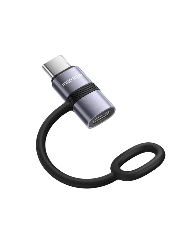 Cổng chuyển OTG Innostyle FlexiLInk USB-C to Lightning female silicone tape – ST-530GY