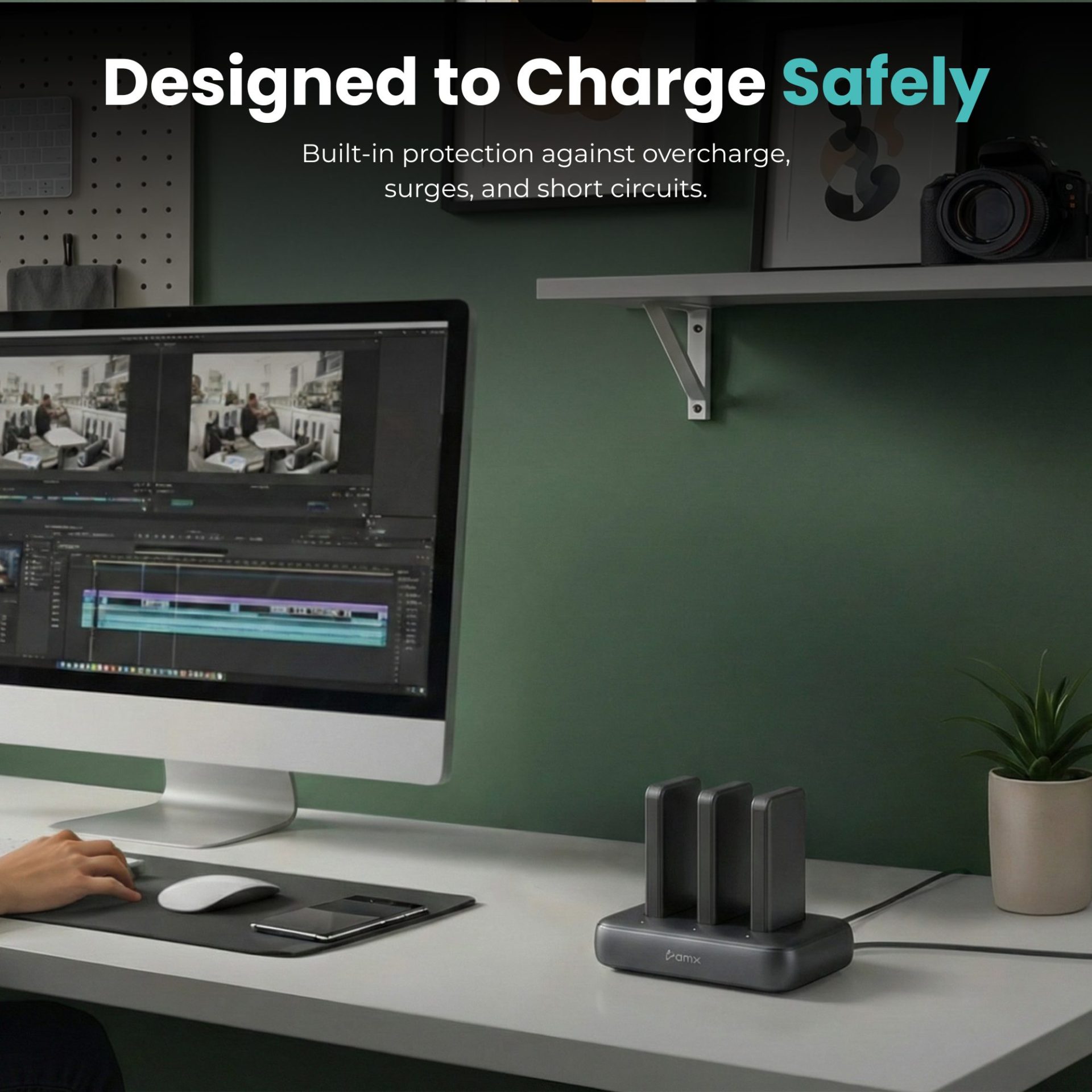 Dock Sạc Siêu an toàn chống cháy nổ BMX (USA) SolidSafe™ 3 TBAY – thiết bị charging Dock – C986-3B