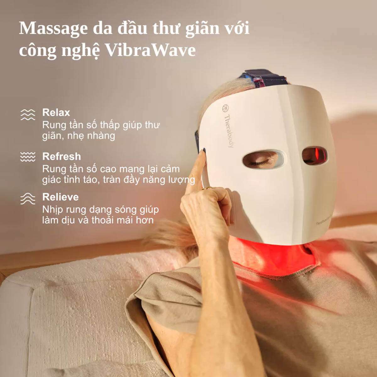 Mặt nạ ánh sáng sinh học Therabody TheraFace Mask Glo