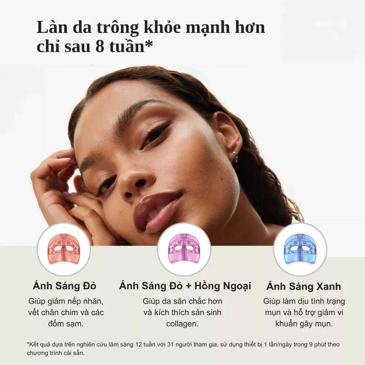 Mặt nạ ánh sáng sinh học Therabody TheraFace Mask Glo