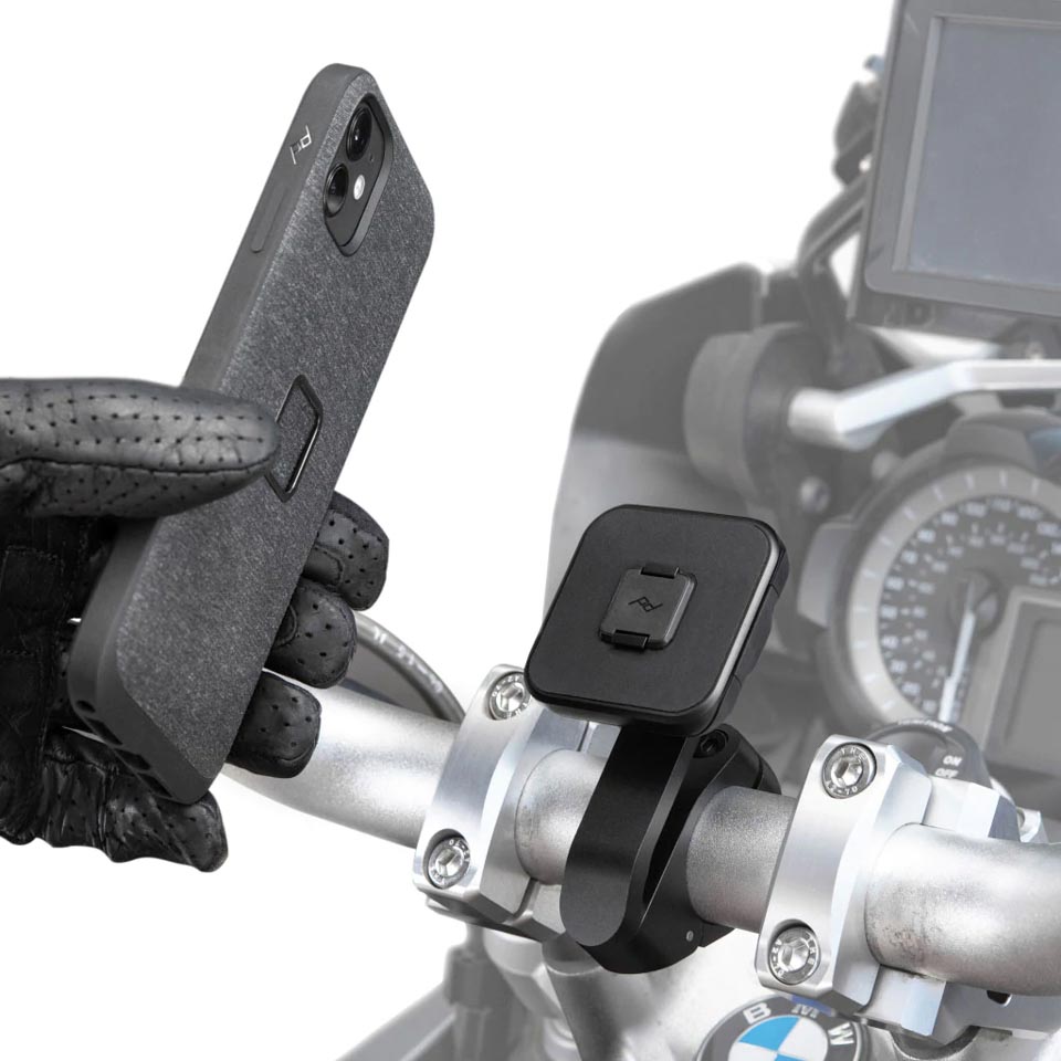 Ngàm gắn điện thoại Peak Design Motorcycle Bar Mount V2 [M-MM-AB-BK-2]