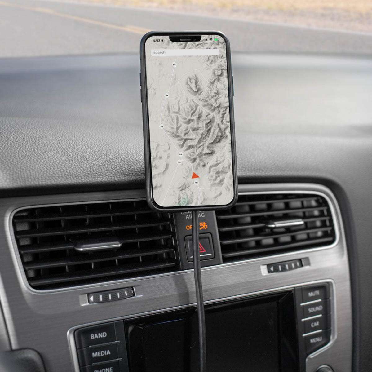 Ngàm gắn xe hơi Peak Design Car Mount VHB kèm sạc Qi1 [PD-M-CM-AA-BK-1]