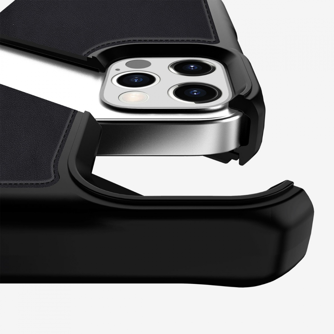 ỐP LƯNG KHÁNG KHUẨN VÀ CHỐNG SỐC QUÂN SỰ ITSKINS (PHÁP) HYBRID FOLIO LEATHER DROP SAFE 3M/10FT IPHONE 12/12PRO/12PROMAX